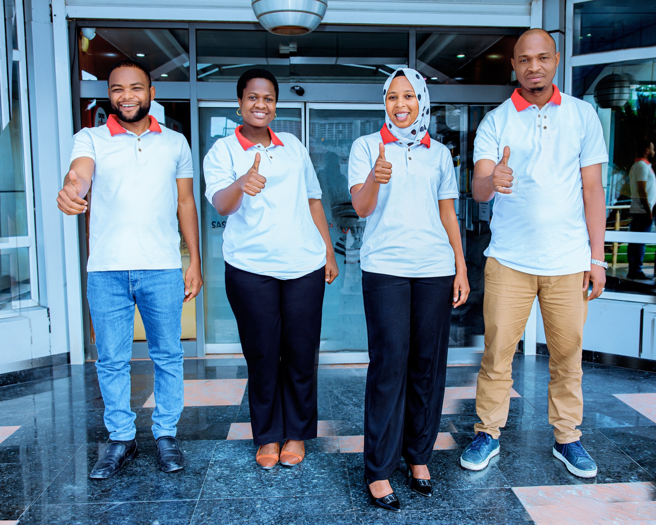 SAS Clearing team outside the SAS Logistics office in Dar es Salaam