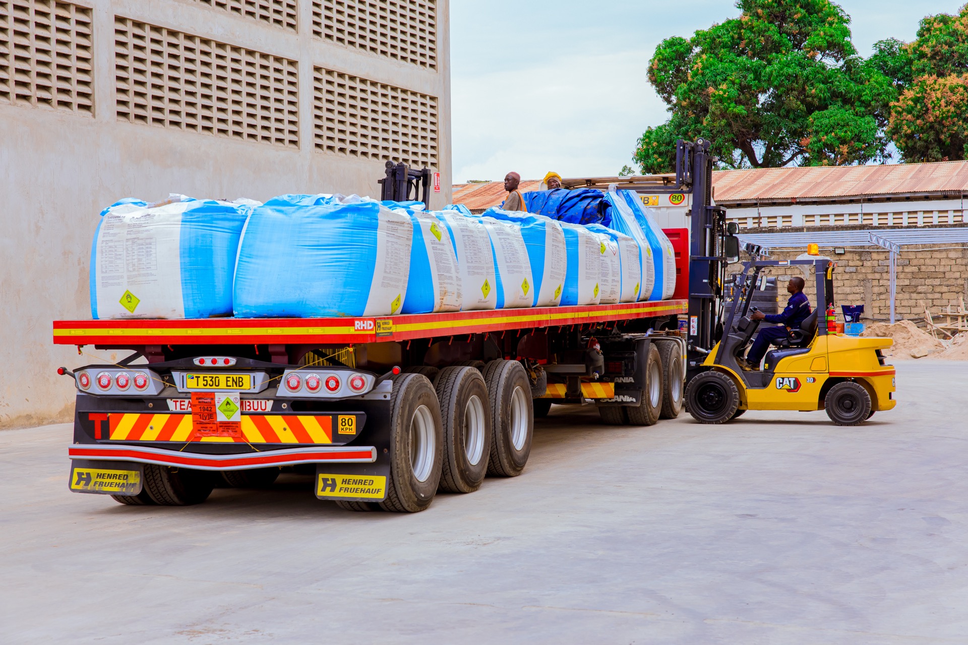 Truck loading operations at Tanga Warehouse